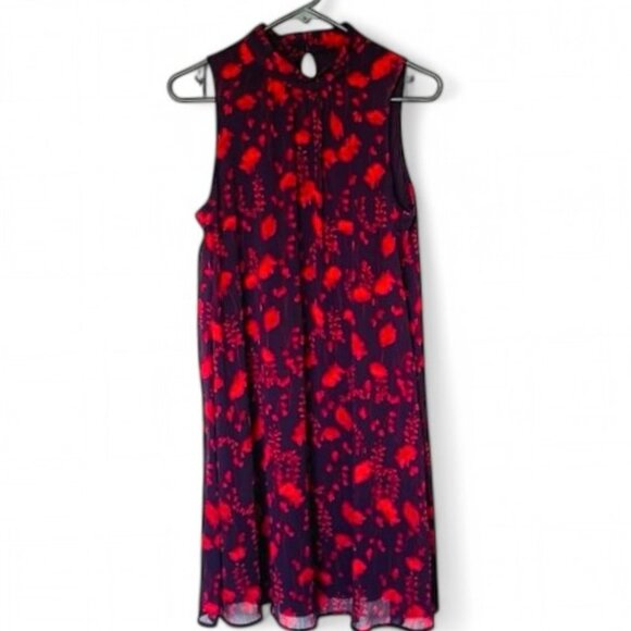 Tommy Hilfinger Elegant Red Floral Sleeveless Dress Size 6 - Picture 1 of 7